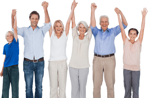 transparent joyful multigenerational family holding hands - Download Free Stock Videos Pikwizard.com