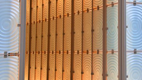 Abstract Geometric Pattern with Illuminated Panels