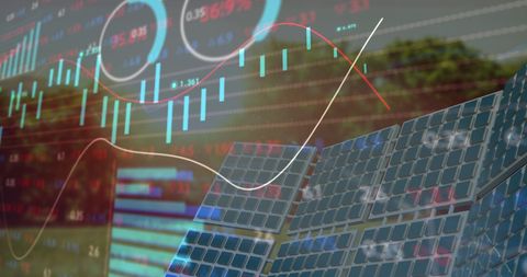 Digital Analytics Combining with Renewable Energy Concept - Download Free Stock Images Pikwizard.com