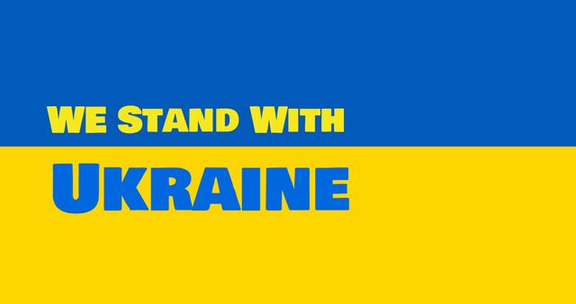 We Stand with Ukraine Text Over Flag of Ukraine - Download Free Stock Images Pikwizard.com