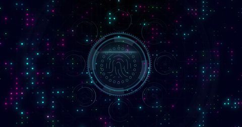 Futuristic Digital Interface with Fingerprint Technology - Download Free Stock Images Pikwizard.com