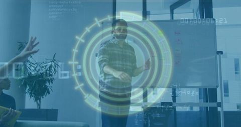 Collaborative modern office interaction with virtual interface