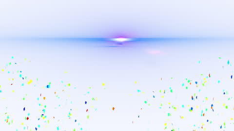 Futuristic Confetti Falling Over Blue Cyber Light