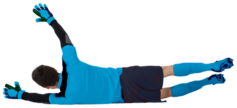 goalkeeper in blue uniform catching ball on transparent background - Download Free Stock Videos Pikwizard.com