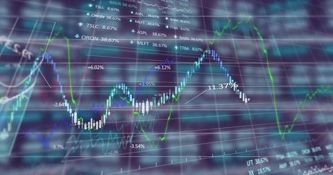 Financial Data and Stock Market Analysis on Digital Screen - Download Free Stock Images Pikwizard.com