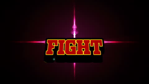 Dynamic Fight Text with Glowing Pink Light Trails
