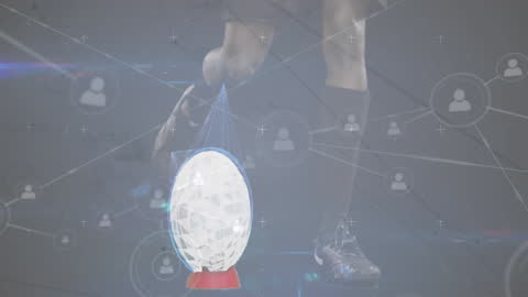 Futuristic Virtual Reality Sports Concept with Network Visual