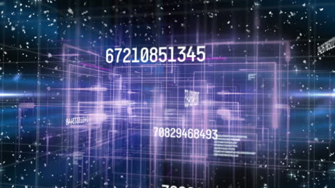 Futuristic Digital Data and Network Visualization