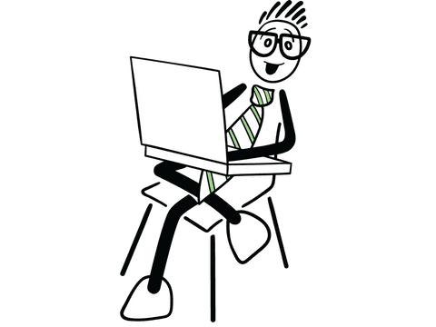 transparent cartoon character using laptop - Download Free Stock Videos Pikwizard.com