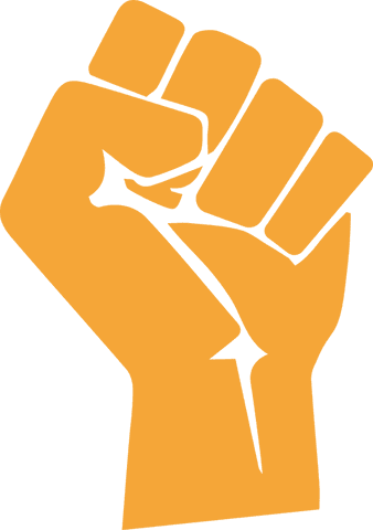 transparent stylized clenched fist symbol in bold orange vector art - Download Free Stock Videos Pikwizard.com