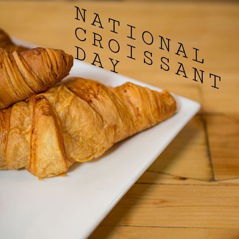 Celebrating national croissant day with freshly baked croissants