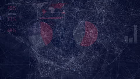 Global Digital Network with Data Analytics Visualization