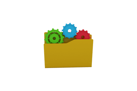 transparent folder with colorful gears for technology concepts - Download Free Stock Videos Pikwizard.com