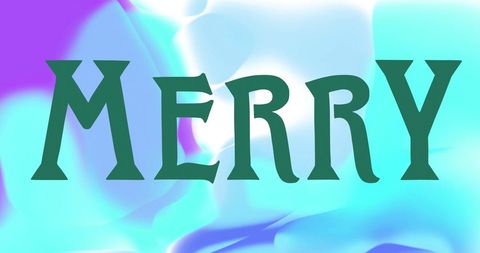 Bold Merry Text on Vibrant Blue Background - Download Free Stock Images Pikwizard.com