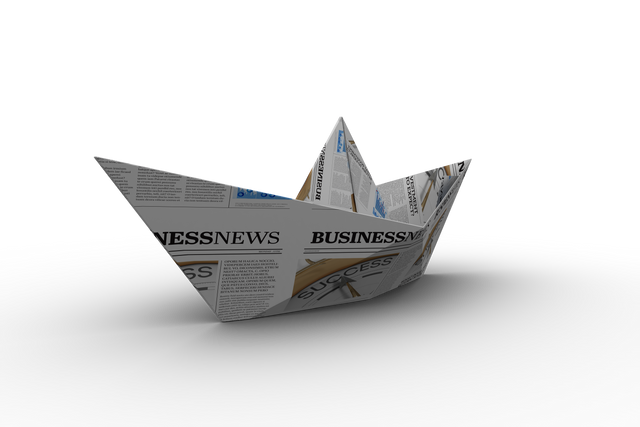 Origami Boat Made from Transparent Newspaper for Business Concepts - Download Free Stock Videos Pikwizard.com