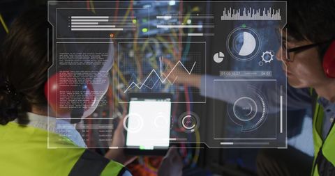 Data Analysis and Server Maintenance in a Technological Environment - Download Free Stock Images Pikwizard.com