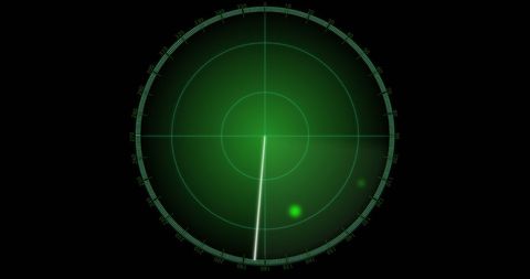 Rotating Radar Display with Dynamic Pulse and Target Indicators - Download Free Stock Images Pikwizard.com