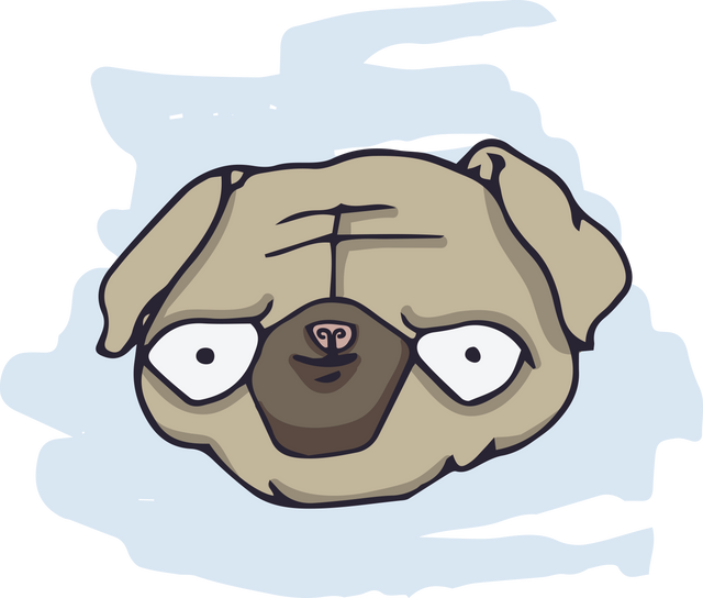 Transparent Vector Illustration of Cute Pug Face Digital Art - Download Free Stock Videos Pikwizard.com