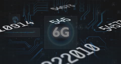 6G Icon with HUD Transforms Technology and Communication