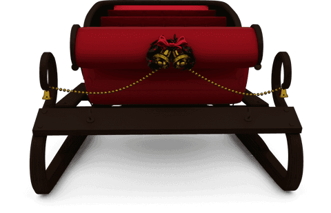 transparent front view of santa's christmas sleigh - Download Free Stock Videos Pikwizard.com
