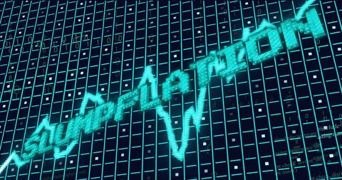 Slumpflation Concept Over Digital Data Processing Display - Download Free Stock Images Pikwizard.com