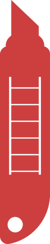 Red Cutting Tool with Ladder Design Over Transparent Background - Download Free Stock Videos Pikwizard.com