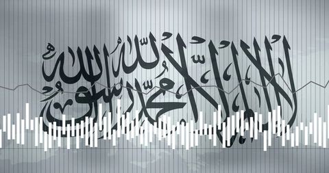 Arabic Calligraphy Overlaying Dynamic Sound Waves - Download Free Stock Images Pikwizard.com