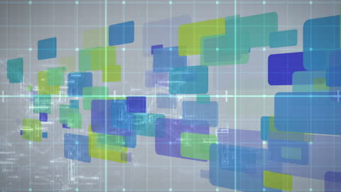 Abstract Geometric Interface Background with Digital Elements