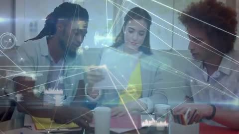 Collaborative Team Meeting with Holographic Data Highlights