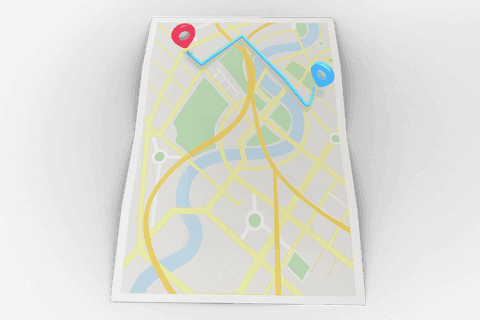 digital city map illustration with location tags on transparent background - Download Free Stock Videos Pikwizard.com