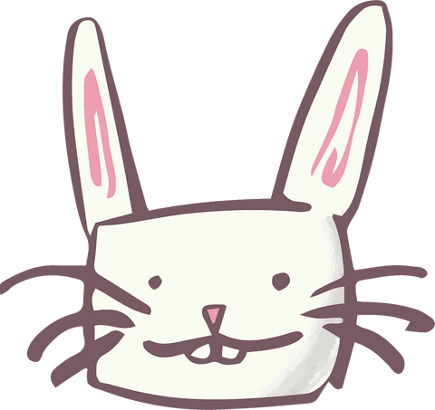 cute smiling bunny face on transparent background - Download Free Stock Videos Pikwizard.com