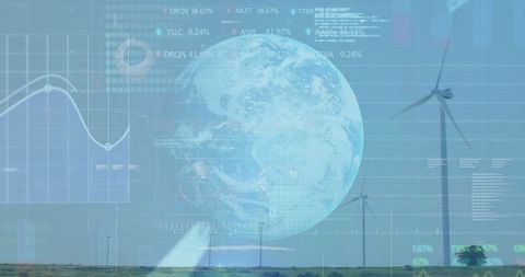 Wind Turbines and Digital Globe Renewable Energy Innovation