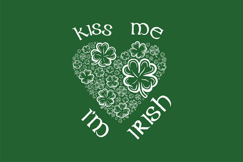 Transparent Kiss Me I'm Irish Design with Clover Heart - Download Free Stock Videos Pikwizard.com
