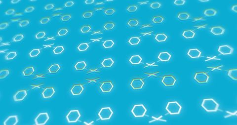 futuristic neon hexagon and x pattern on blue background - Download Free Stock Images Pikwizard.com