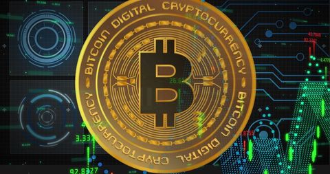 Bitcoin and Data Visualization in Digital Finance - Download Free Stock Images Pikwizard.com