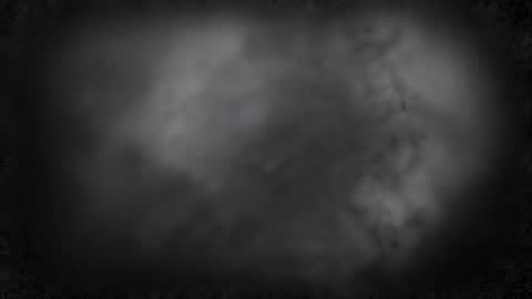 Expanding Gray Smoke Cloud Forming Grainy Right Plume Over Dark Vignette