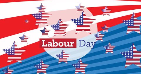 Labor Day Celebration with American Flag Motif