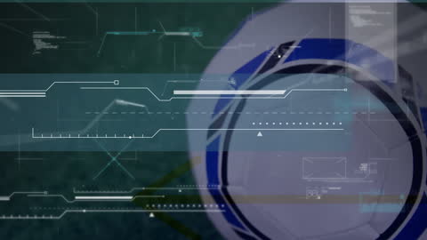 Innovative Football Technology Interface with Data Overlays