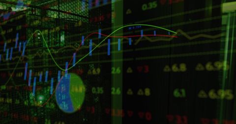 Digital Data Processing with Virtual Interface in Server Room - Download Free Stock Images Pikwizard.com