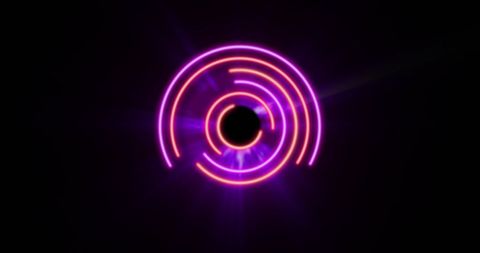 Glowing Pink and Purple Circular Light Design