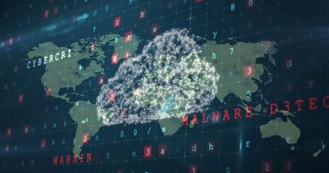 Global Cyber Security Cloud Over World Map with Digital Data Overlay - Download Free Stock Images Pikwizard.com