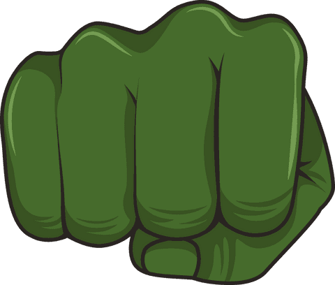 Green Fist on Transparent Background Illustration for Creative Projects