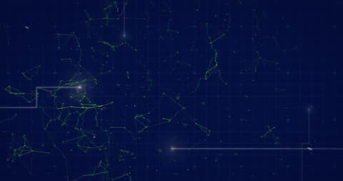 Abstract Digital Network with Glitch Effect