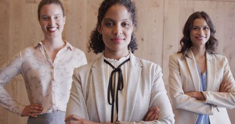 Confident Diverse Businesswomen in Modern Office
