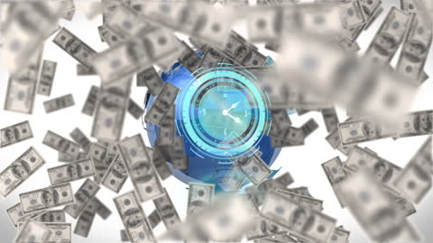 Time and Wealth Concept Symbolizing Global Finance