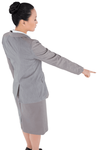 transparent serious asian businesswoman pointing - Download Free Stock Videos Pikwizard.com