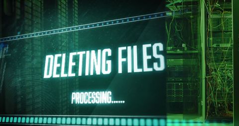 Digital Data Deletion Concept on Green Interface - Download Free Stock Images Pikwizard.com