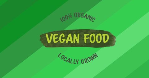 Green vegan food organic and locally grown graphic