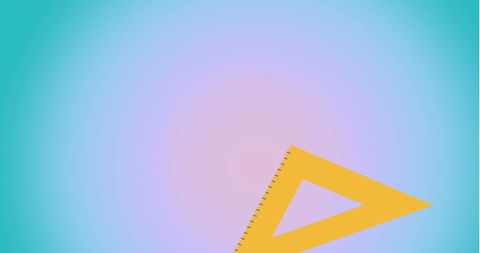 Yellow Triangle Ruler on Gradient Background Symbolizing Education - Download Free Stock Images Pikwizard.com