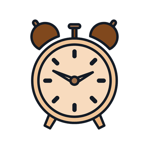 retro style alarm clock icon on transparent background - Download Free Stock Videos Pikwizard.com